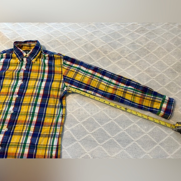Ralph Lauren Men’s. Yellow and Blue Classic Button Down Shirt. Size small. - Picture 10 of 11
